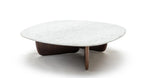 Eden Coffee Table,  Espresso Oak, Marble, 47.2" Dia
