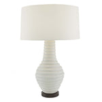 Bartoli Lamp, Ivory Stained Crackle Ceramic