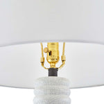 Bartoli Lamp, Ivory Stained Crackle Ceramic