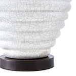 Bartoli Lamp, Ivory Stained Crackle Ceramic