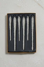 Glitzy Icicle Ornament, Set of 6
