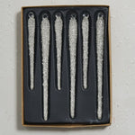 Glitzy Icicle Ornament, Set of 6