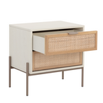 Avida Nightstand, Champagne Gold/Cream