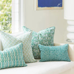 Marbella Emerald Linen Cushion 22"x 22"