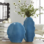 Ruffled Feathers Vases Blue, 2 Sizes