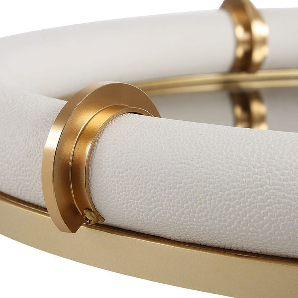 Cyprus Oval Tray - White, 24"W x 16"D