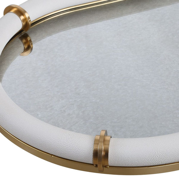Cyprus Oval Tray - White, 24"W x 16"D