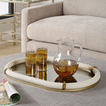 Cyprus Oval Tray - White, 24"W x 16"D