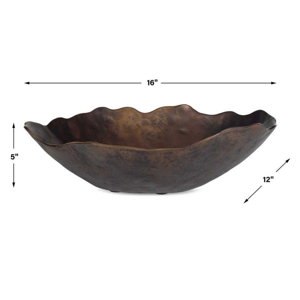 Obscura Outdoor Bowl - Bronze, 16"W