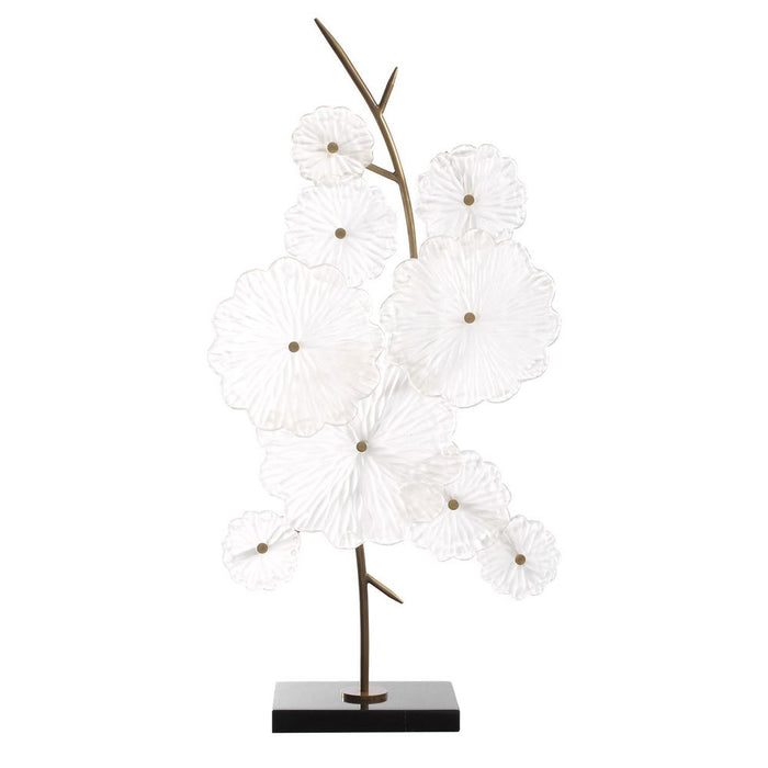 Glass Garden Sculpture, 16"W x 30"H