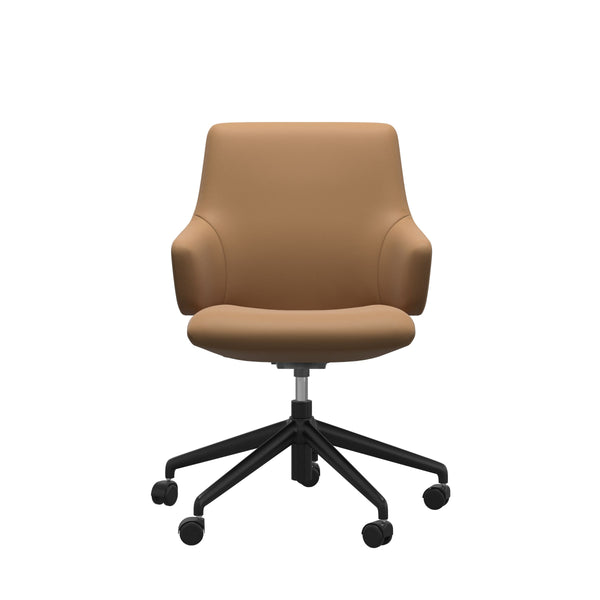 Laurel V2 Office Chair, Low Back with Arms, Paloma Copper/Black