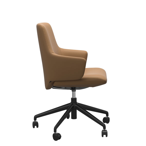 Laurel V2 Office Chair, Low Back with Arms, Paloma Copper/Black