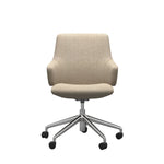 Laurel V2 Office Chair, Low Back with Arms, Daisy Beige/Polished