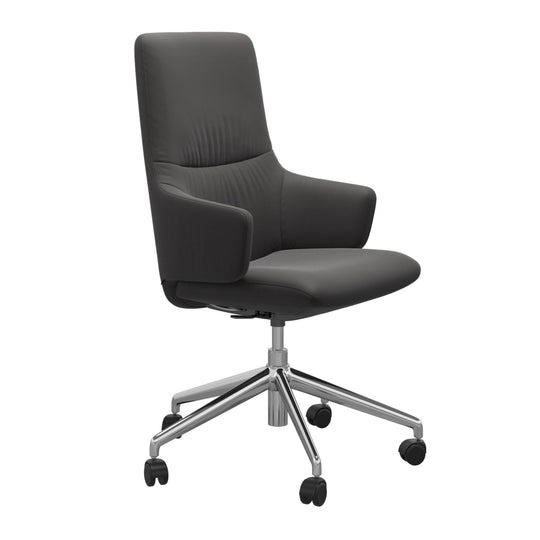 Mint V2 Office Chair, Low Back with Arms, Large, Paloma Rock/Polished