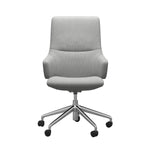 Mint V2 Office Chair, Low Back with Arms, Dinamica Grey/Polished