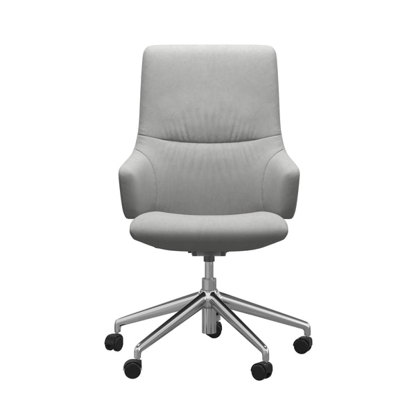 Mint V2 Office Chair, Low Back with Arms, Dinamica Grey/Polished