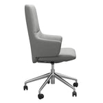 Mint V2 Office Chair, Low Back with Arms, Dinamica Grey/Polished