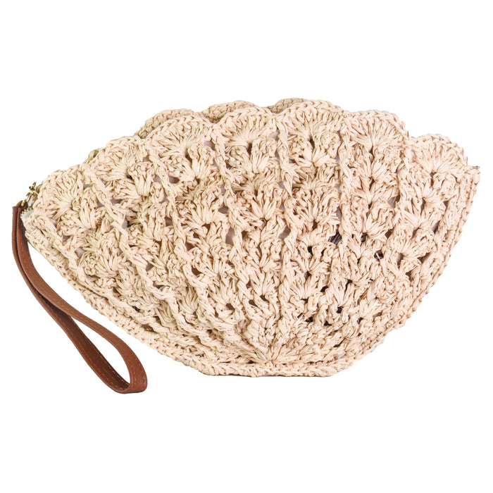 Thick Weave Seashell Clutch