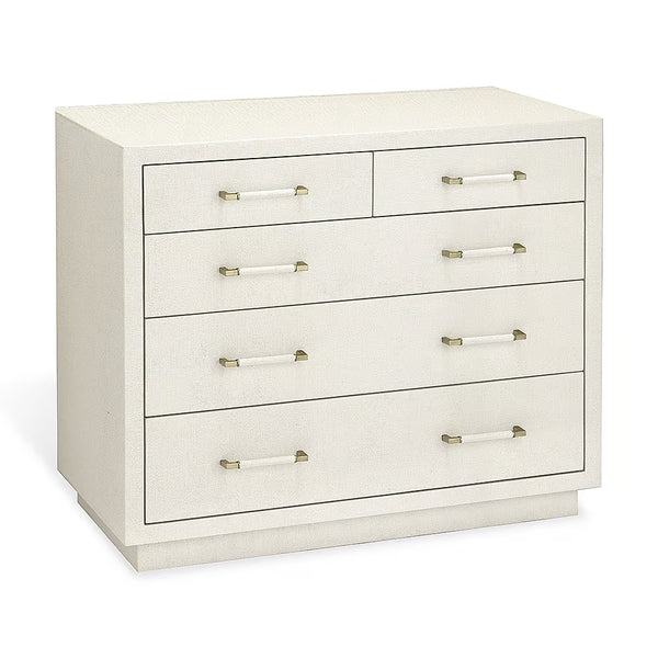 Taylor 5 Drawer Chest - White, 36"W x 18"D x 31"H