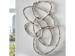 Zola Rattan Wall Decor, Whitewash, 83.5"W x 7"D x 52"H