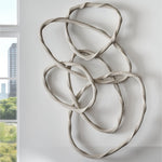 Zola Rattan Wall Decor, Whitewash, 83.5"W x 7"D x 52"H