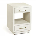 Taylor Small Bedside Chest - White, 18"Dia x 26"H