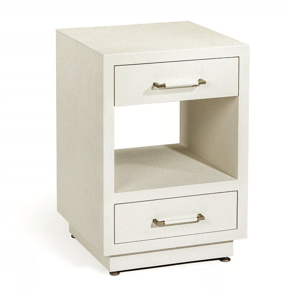 Taylor Small Bedside Chest - White, 18"Dia x 26"H