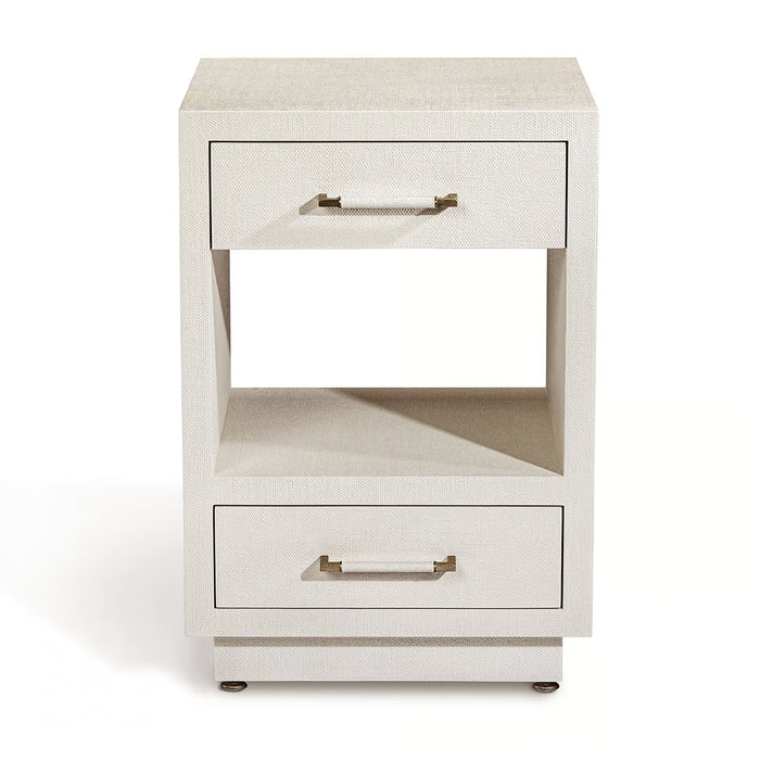 Taylor Small Bedside Chest - White, 18"Dia x 26"H