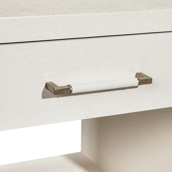 Taylor Small Bedside Chest - White, 18"Dia x 26"H