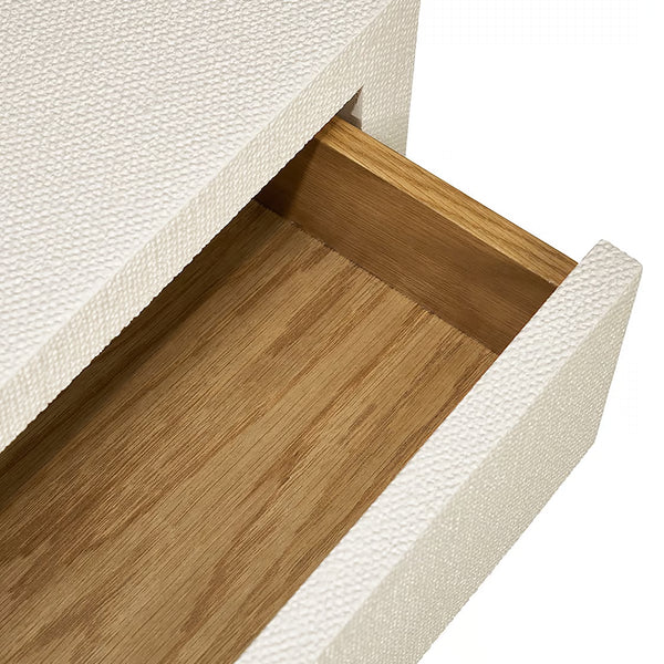 Taylor Small Bedside Chest - White, 18"Dia x 26"H