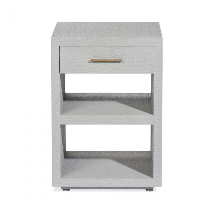 Livia Small Bedside Chest, 18"W, Light Grey