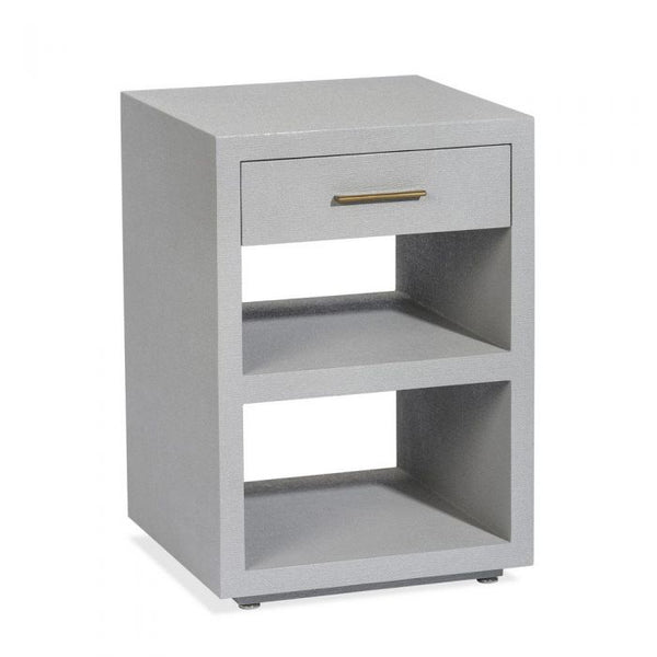 Livia Small Bedside Chest, 18"W, Light Grey