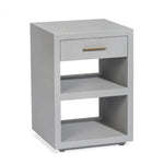 Livia Small Bedside Chest, 18"W, Light Grey