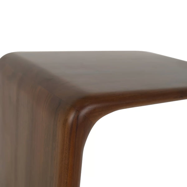 Iris Hugging Table - Classic Walnut, 17"W x 15"D