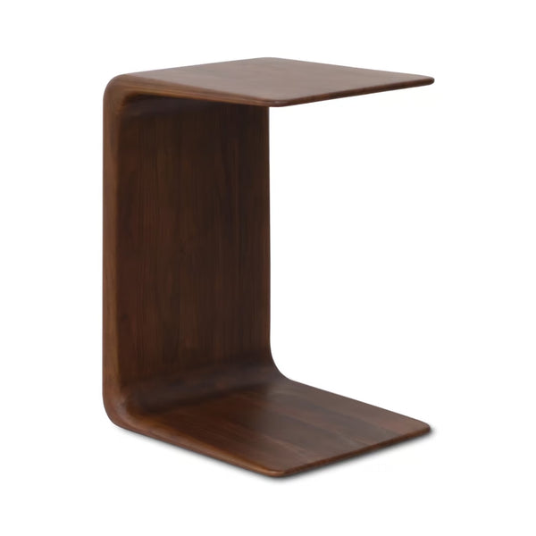Iris Hugging Table - Classic Walnut, 17"W x 15"D