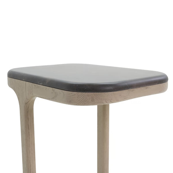 Franco Hugging Table - Washed Taupe, 20"D x 14"W