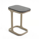 Franco Hugging Table - Washed Taupe, 20"D x 14"W