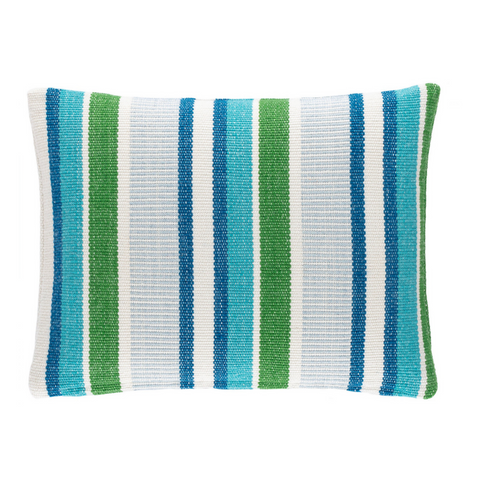 Always Greener Indoor/Outdoor Pillow- Cobalt/Green, 16" x 20" (Lumbar)