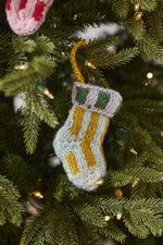 Tiny Stocking Ornament - Yellow, 4"W x 6"H
