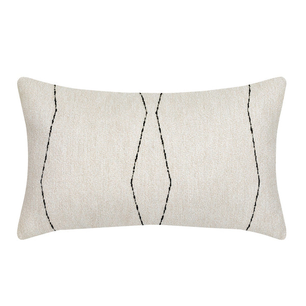 Oblique Lumbar Pillow - Ebony, 12" x 20"