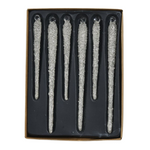 Glitzy Icicle Ornament, Set of 6