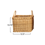 Rattan Baskets with Handles, 3 Sizes
