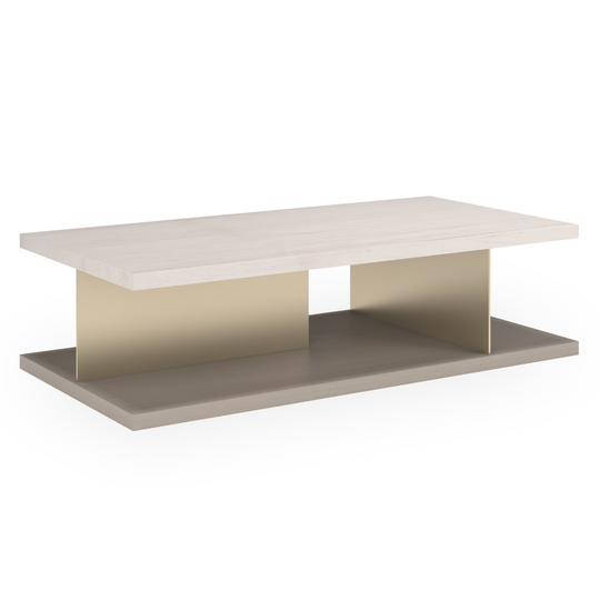 Cape Verde Cocktail Table, Lucent Bronze Metallic/Sabbia, 54"W x 27"D x 15"H