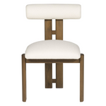 Wright Dining Chair, Jackpot Chalk Performance Fabric / Saddle Finish