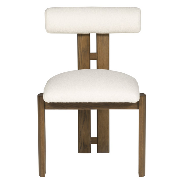 Wright Dining Chair, Jackpot Chalk Performance Fabric / Saddle Finish