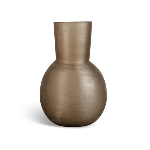 Yeola Medium Vase, Smoke Grey