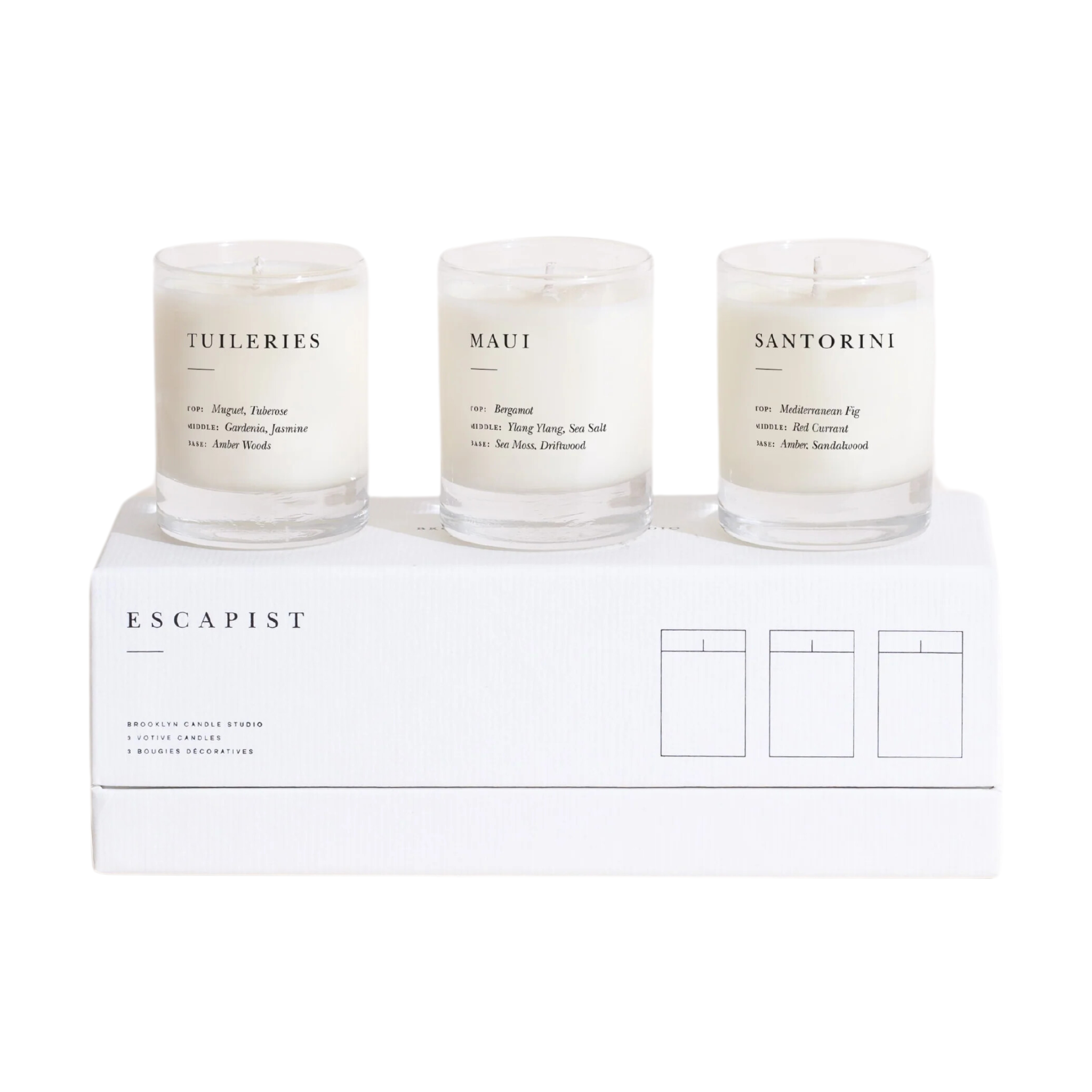 Escapist Mini Candle Set, Fresh & Floral