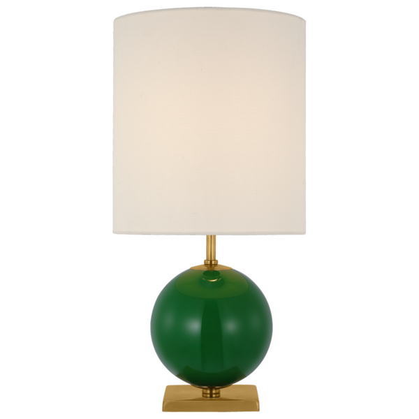 Elsie Small Table Lamp, Green Painted Glass
