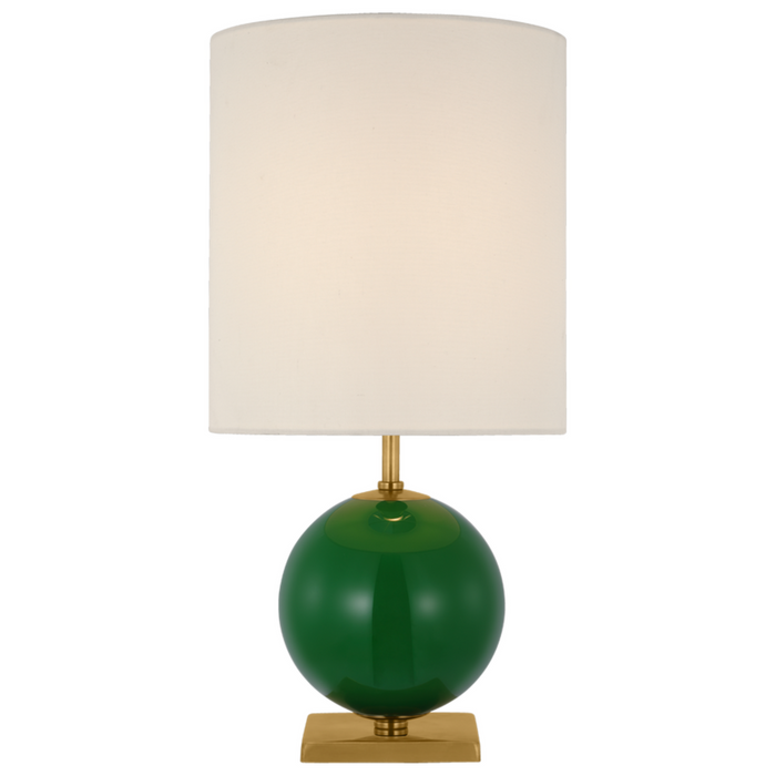 Elsie Small Table Lamp, Green Painted Glass