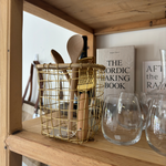 Brass Wire Utensil Basket